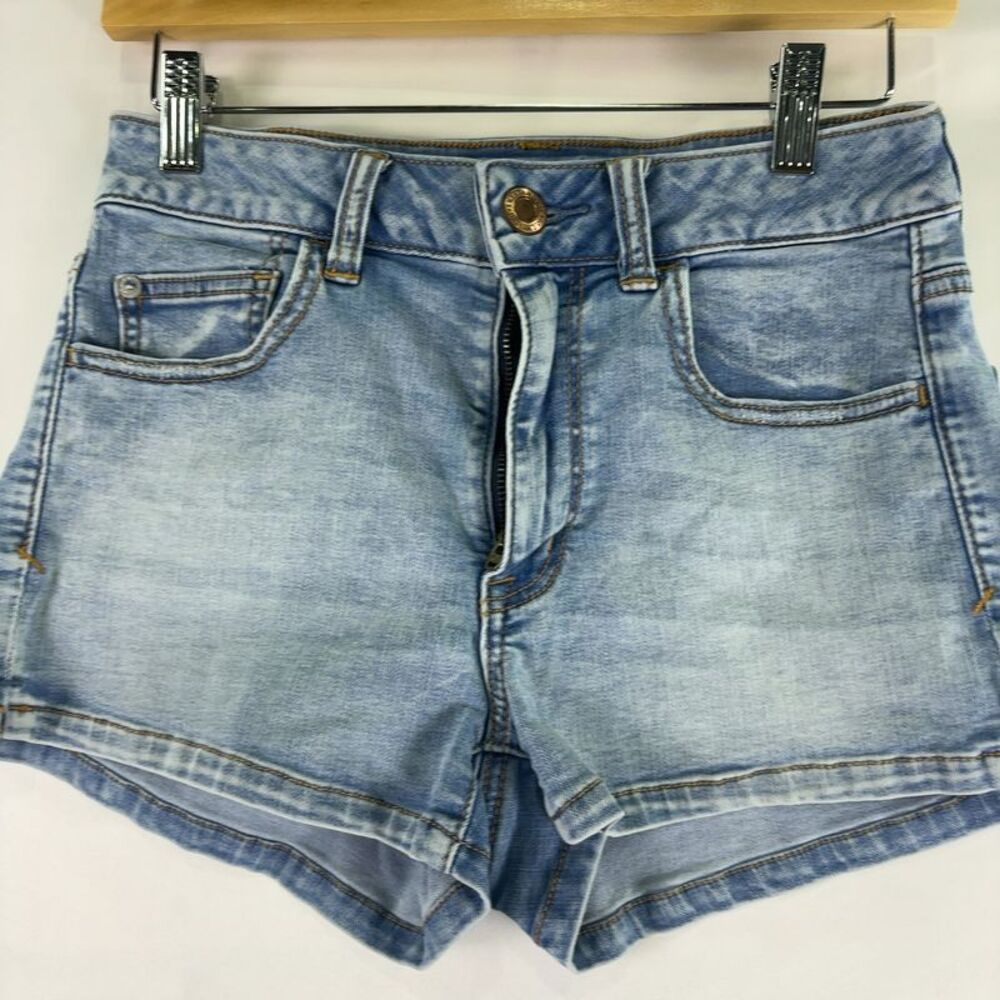 American Eagle Outfitters Light Blue Denim High-Rise Shorts